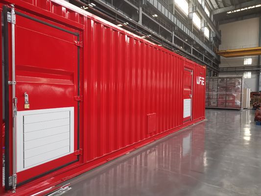 1500 GPM Assemblage de pompe à incendie à boîtiers horizontaux 1E1D1J NFPA 20 Salle de pompage en conteneurs