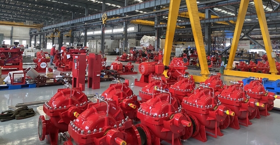 Ensemble motopompe diesel de 14 pouces avec construction robuste et débit nominal de 7000 GPM