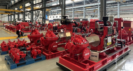 Pompes à incendie à cas séparé jusqu'à 249 psi Pour les bâtiments commerciaux nécessitant une protection contre l'incendie 3000 GPM