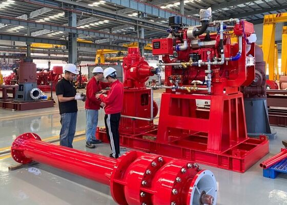 UL/FM 300GPM 1480/1760RPM 2-12 étapes pompe à feu à turbine verticale NFPA20 certifié