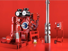 Pompes à incendie à moteur centrifugeuse à turbine verticale
