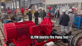 Test et performance en usine de pompe à incendie électrique certifiée UL/FM